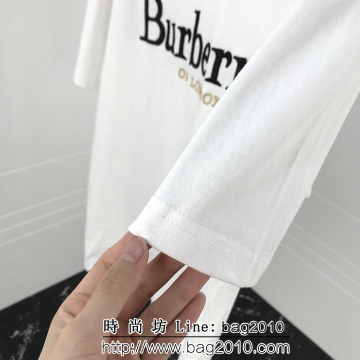 BURBERRY巴寶莉 19ss新款 Bbr字母刺繡 純棉汗布短袖 男女同款 ydi1449